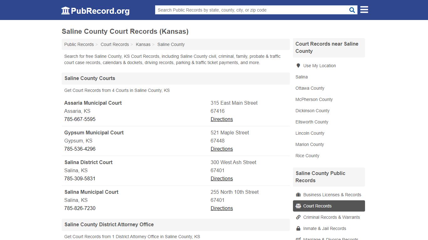 Free Saline County Court Records (Kansas Court Records)